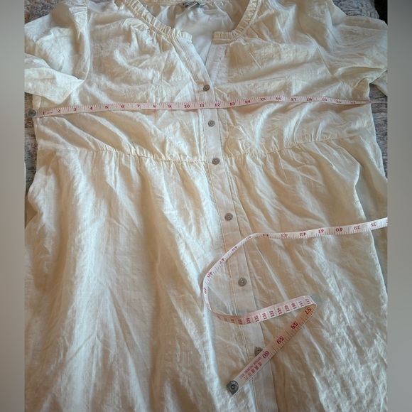 NEW w/TAGS FRYE AND CO. Ivory Button Up Boho Peasant Cowgirl Cottagecore Dress - Picture 6 of 7